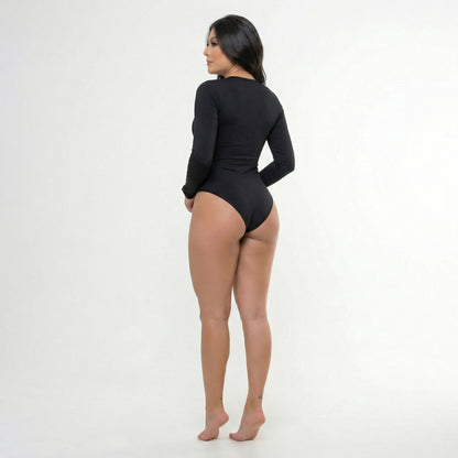 Body Manga Larga - Efecto Reloj De Arena